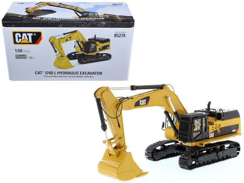 CAT Caterpillar 374D L Hydraulic Excavator with Operator "High Line" Series 1/50 Diecast Model by Diecast Masters-0