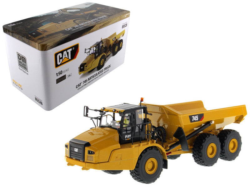 CAT Caterpillar 745 Articulated Dump Truck with Removable Operator "High Line" Series 1/50 Diecast Model by Diecast Masters-0