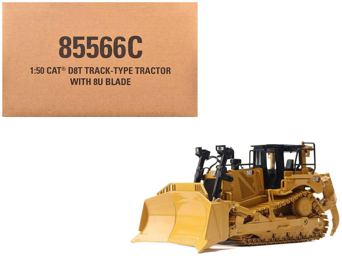 CAT Caterpillar D8T Track Type Tractor with 8U Blade and Operator "Core Classics" Series 1/50 by Diecast Masters-4