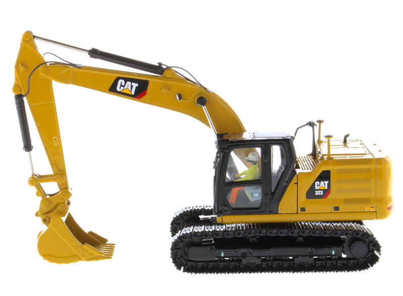 CAT Caterpillar 323 Hydraulic Excavator with Operator Next Generation Design "High Line Series" 1/50 Diecast Model by Diecast Masters-1