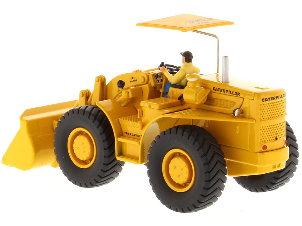 CAT Caterpillar 966A Wheel Loader Yellow with Operator "Vintage Series" 1/50 Diecast Model by Diecast Masters-2