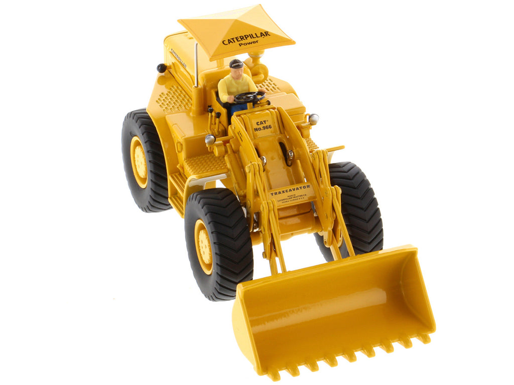 CAT Caterpillar 966A Wheel Loader Yellow with Operator "Vintage Series" 1/50 Diecast Model by Diecast Masters-3
