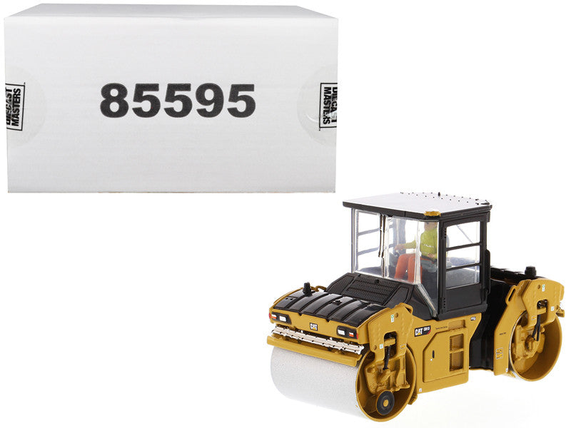 CAT Caterpillar CB-13 Tandem Vibratory Roller with Cab and Operator "High Line Series" 1/50 Diecast Model by Diecast Masters-0