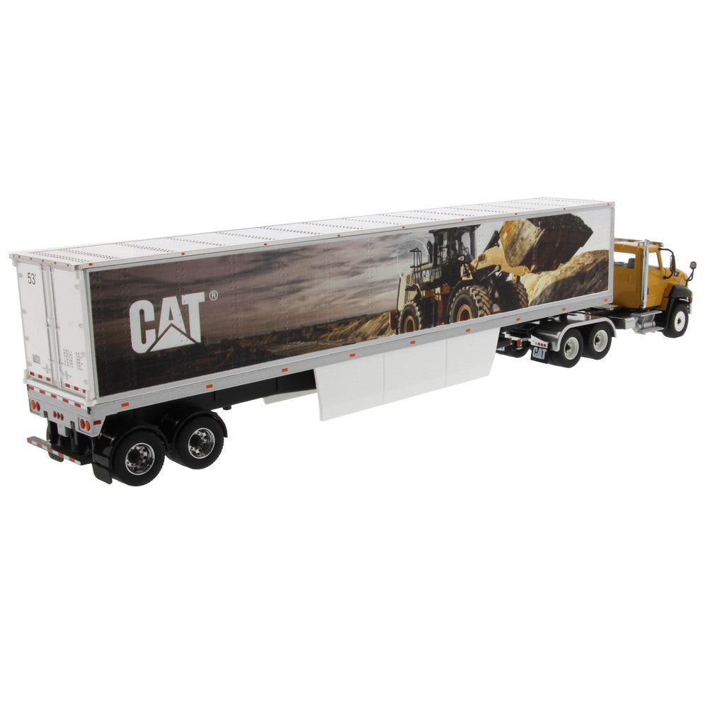 CAT Caterpillar CT660 Day Cab with Caterpillar Mural Dry Van Trailer "Transport Series" 1/50 Diecast Model by Diecast Masters-3