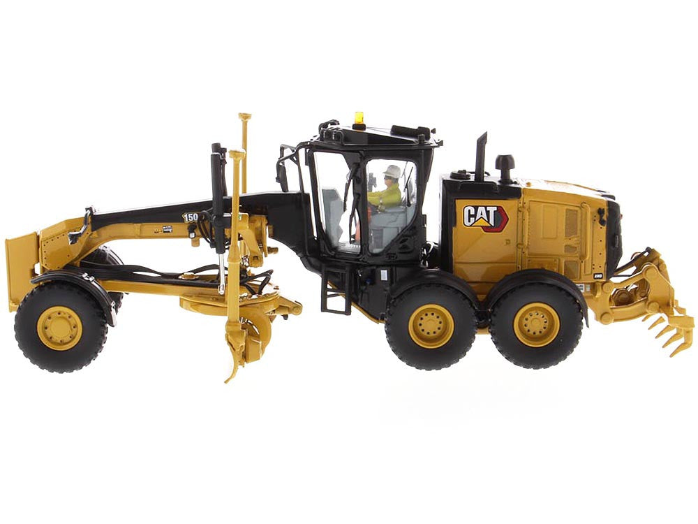 CAT Caterpillar 150 Motor Grader with Operator "High Line Series" 1/50 Diecast Model by Diecast Masters-2
