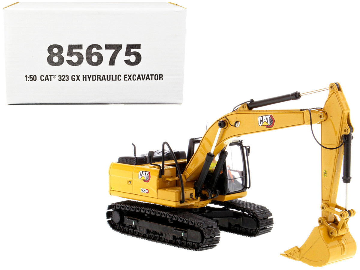 CAT Caterpillar 323 GX Hydraulic Excavator with Operator "High Line" Series 1/50 Diecast Model by Diecast Masters-0