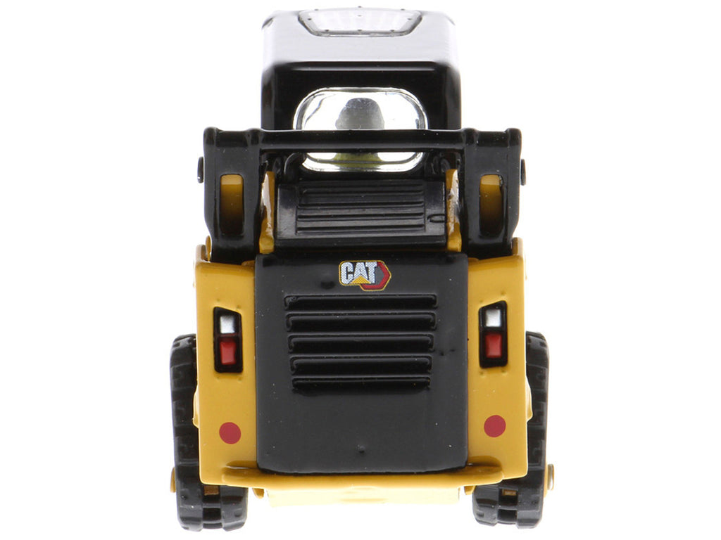 CAT Caterpillar 259D3 Compact Track Loader with Work Tools and Operator Yellow "High Line Series" 1/50 Diecast Model by Diecast Masters-4