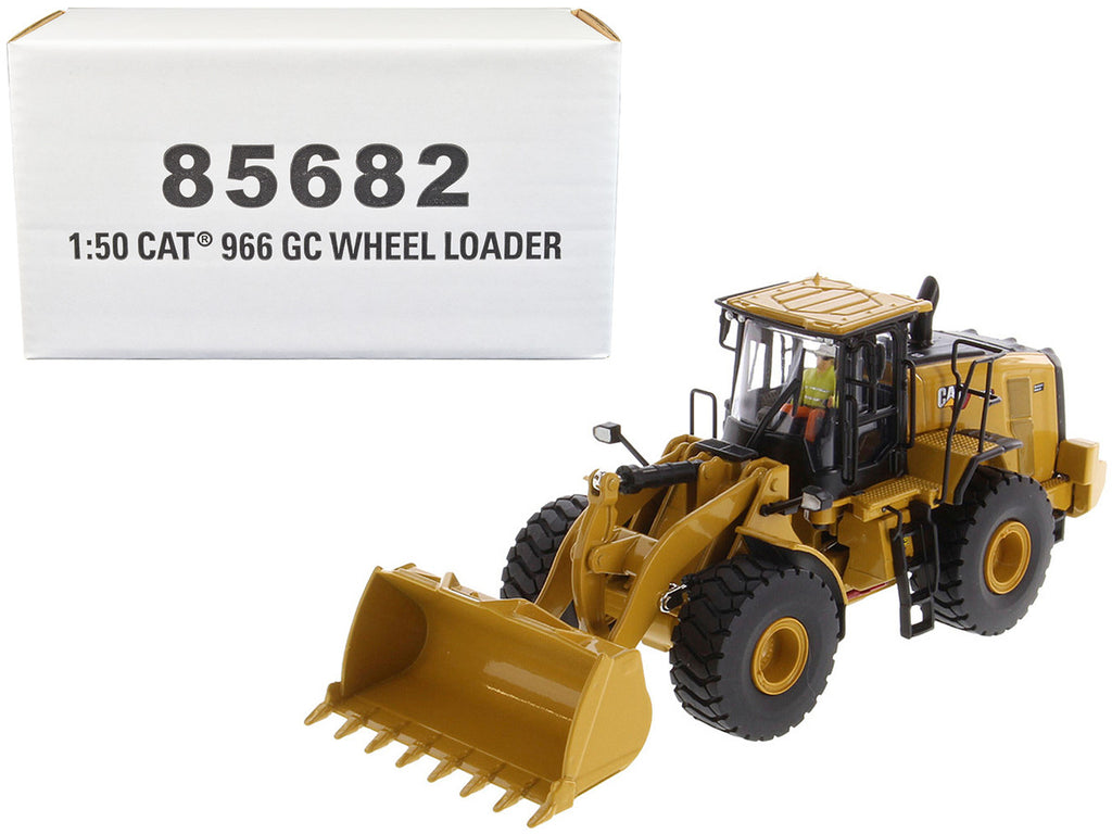 CAT Caterpillar 966 GC Wheel Loader Yellow with Operator "High Line Series" 1/50 Diecast Model by Diecast Masters-0