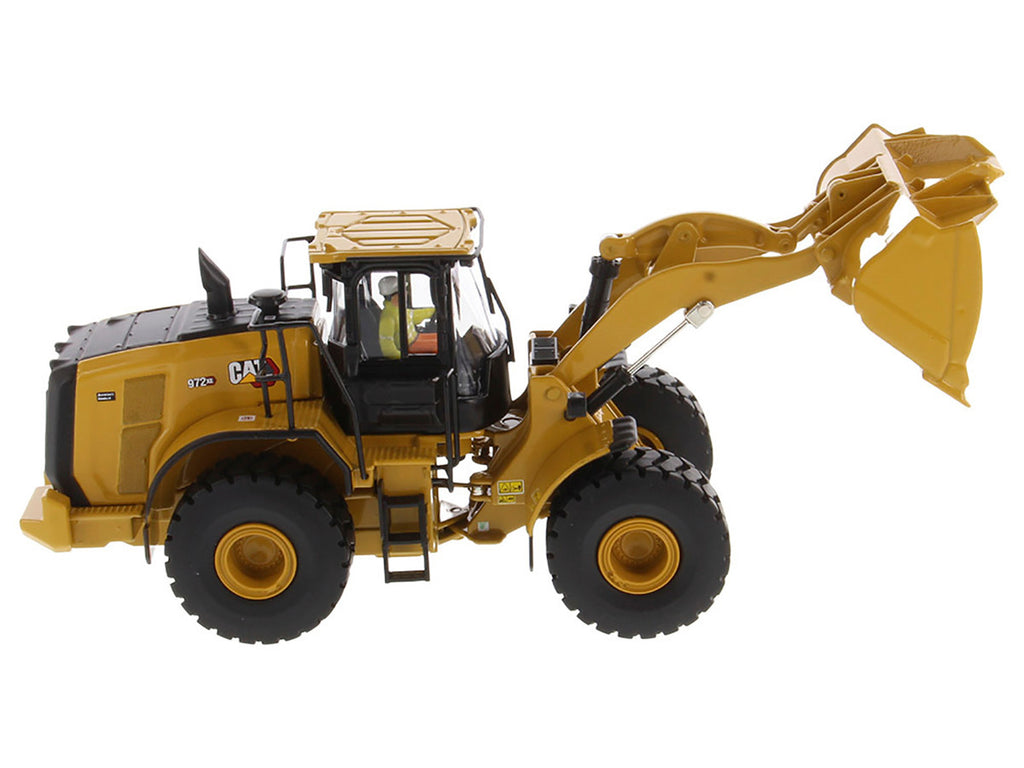 CAT Caterpillar 972 XE Wheel Loader Yellow with Operator "High Line Series" 1/50 Diecast Model by Diecast Masters-1