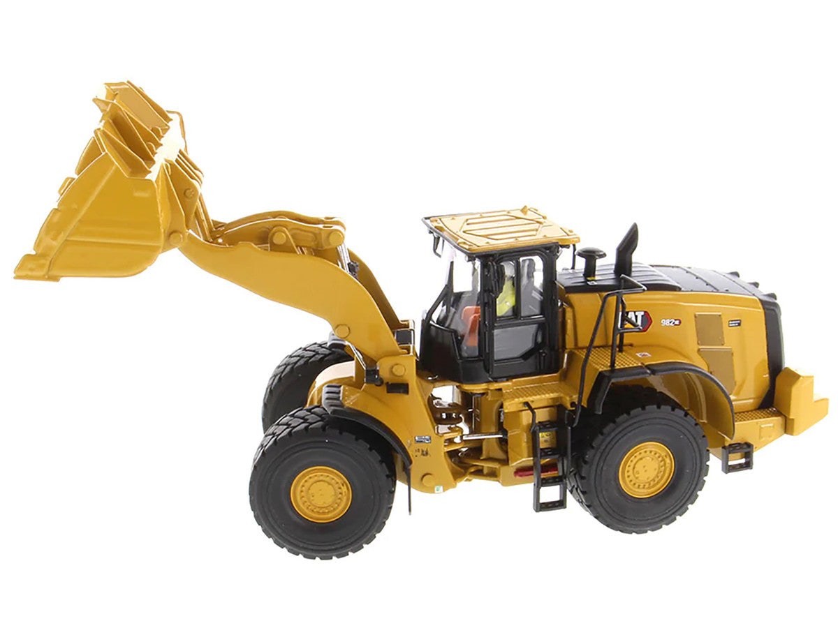 CAT Caterpillar 982 XE Wheel Loader Yellow with Operator "High Line Series" 1/50 Diecast Model by Diecast Masters-1