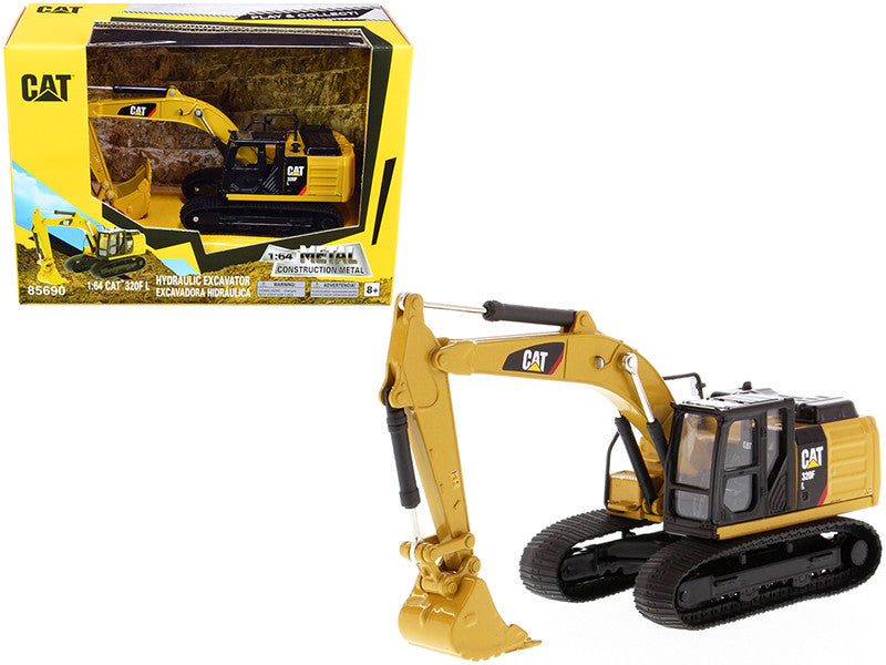 CAT Caterpillar 320F L Hydraulic Excavator "Play & Collect!" Series 1/64 Diecast Model by Diecast Masters-0