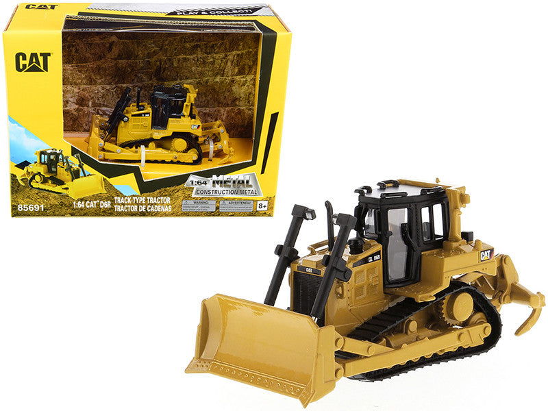CAT Caterpillar D6R Track-Type Tractor "Play & Collect!" Series 1/64 Diecast Model by Diecast Masters-0