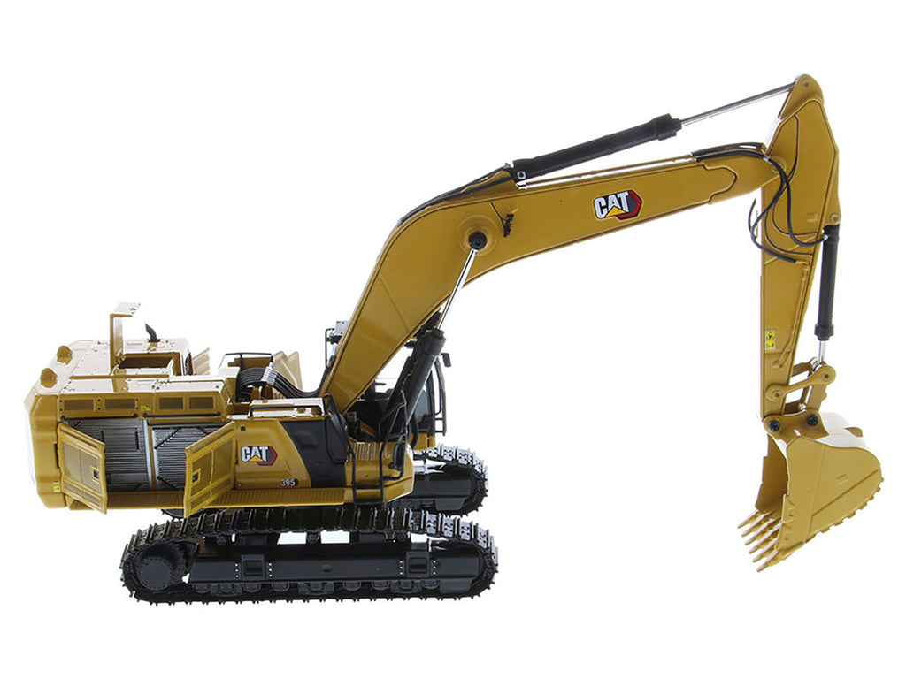 CAT Caterpillar 395 Next Generation Hydraulic Excavator (General Purpose Version) Yellow with Operator and Additional Tools "High Line" Series 1/50 Diecast Model by Diecast Masters-2