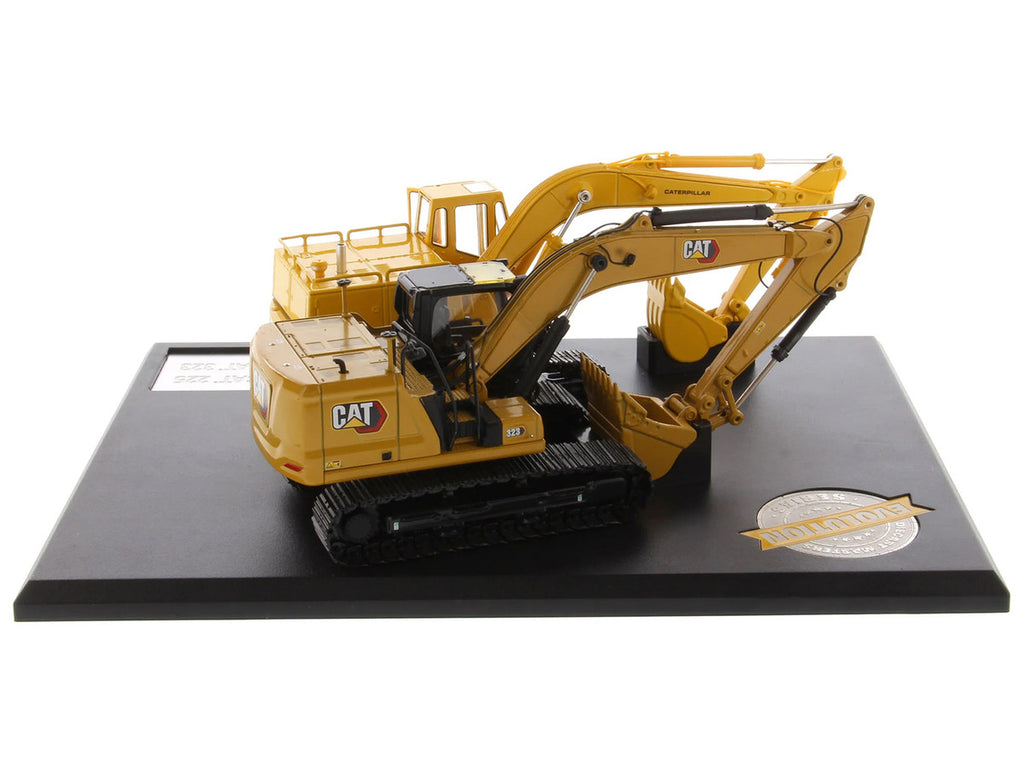 CAT Caterpillar 225 Hydraulic Escavator and CAT Caterpillar 323 Next Generation Hydraulic Escavator Set of 2 pieces "Evolution Series" 1/50 Diecast Models by Diecast Masters-2