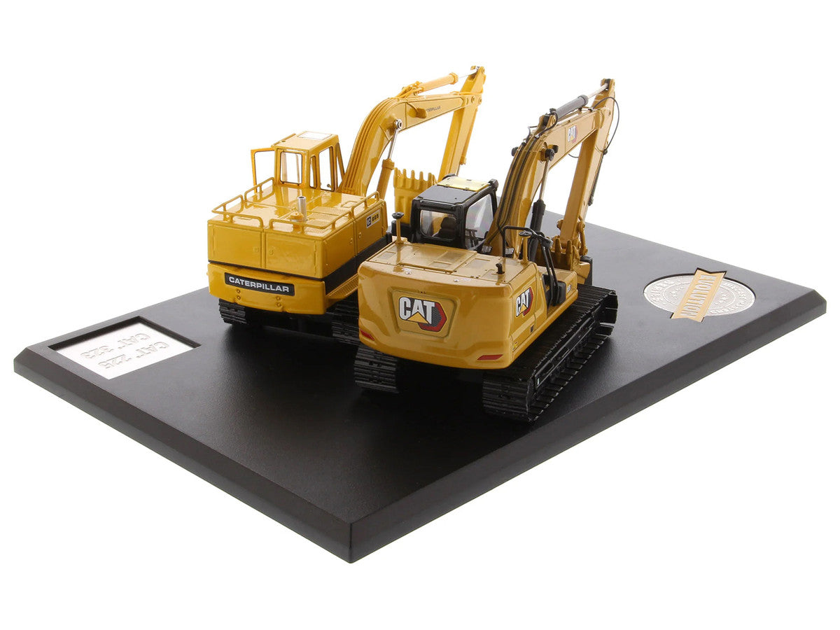 CAT Caterpillar 225 Hydraulic Escavator and CAT Caterpillar 323 Next Generation Hydraulic Escavator Set of 2 pieces "Evolution Series" 1/50 Diecast Models by Diecast Masters-1