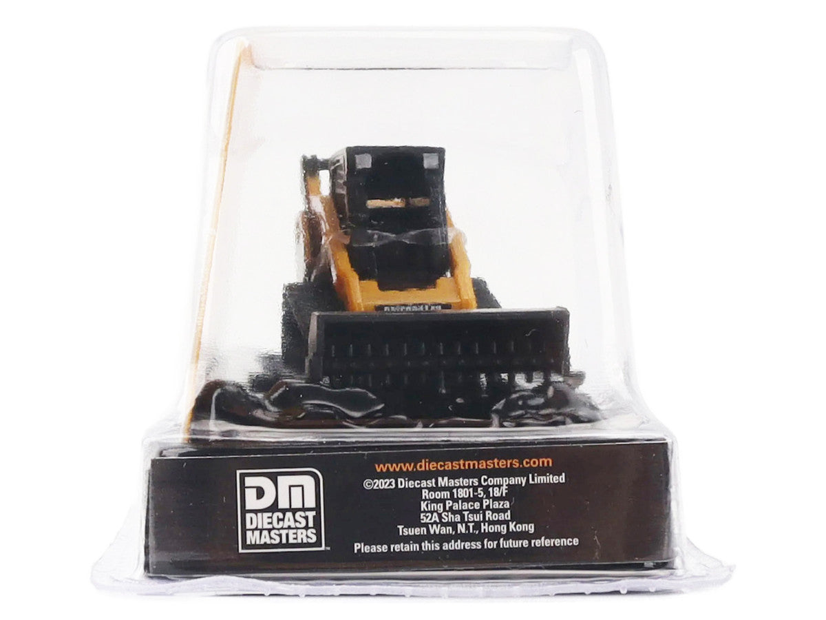 CAT Caterpillar 272C Compact Track Loader with Broom Yellow "Micro-Constructor" Series Diecast Model by Diecast Masters-2
