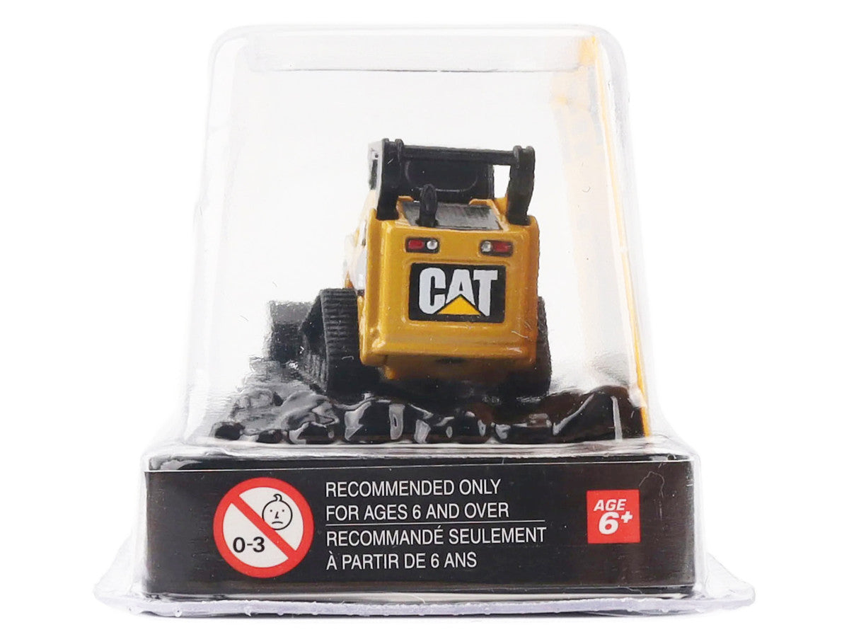 CAT Caterpillar 272C Compact Track Loader with Broom Yellow "Micro-Constructor" Series Diecast Model by Diecast Masters-1