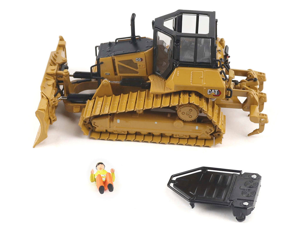 CAT Caterpillar D5 LGP Track-Type Dozer Yellow "High Line" Series 1/50 Diecast Model by Diecast Masters-1