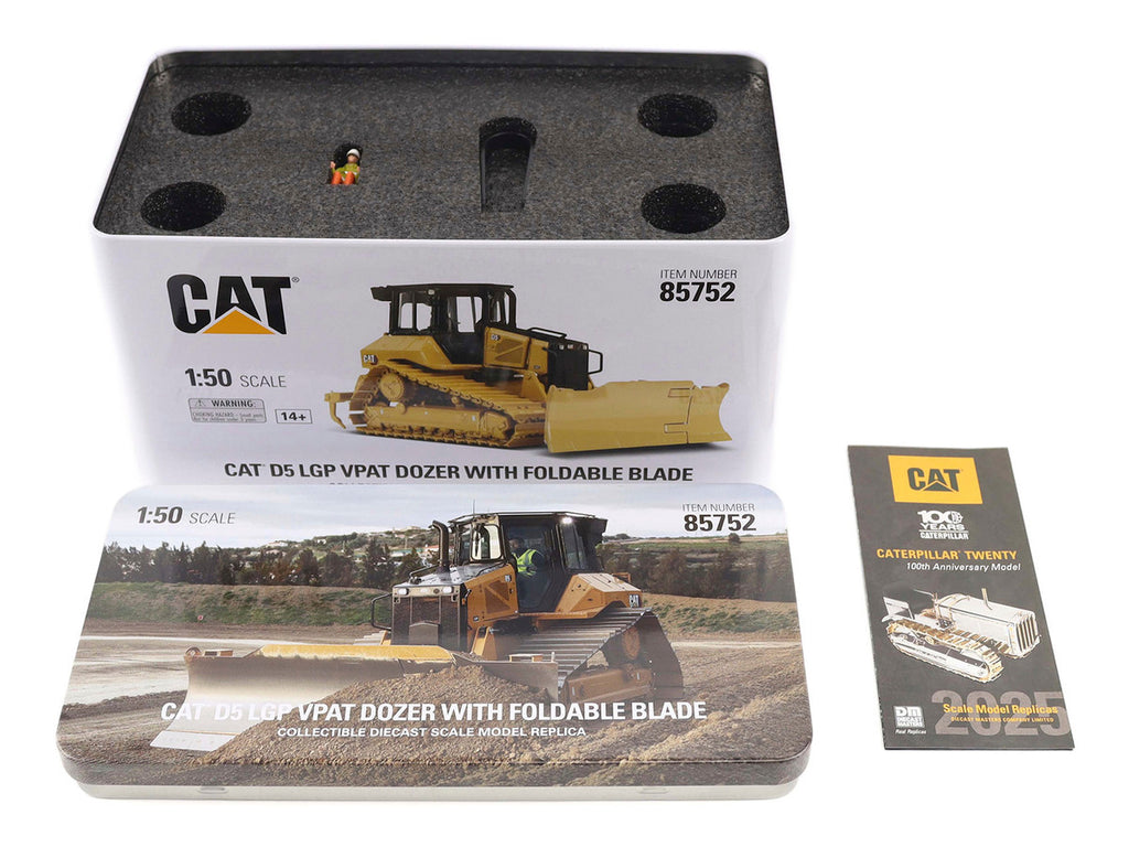 CAT Caterpillar D5 LGP Track-Type Dozer Yellow "High Line" Series 1/50 Diecast Model by Diecast Masters-3