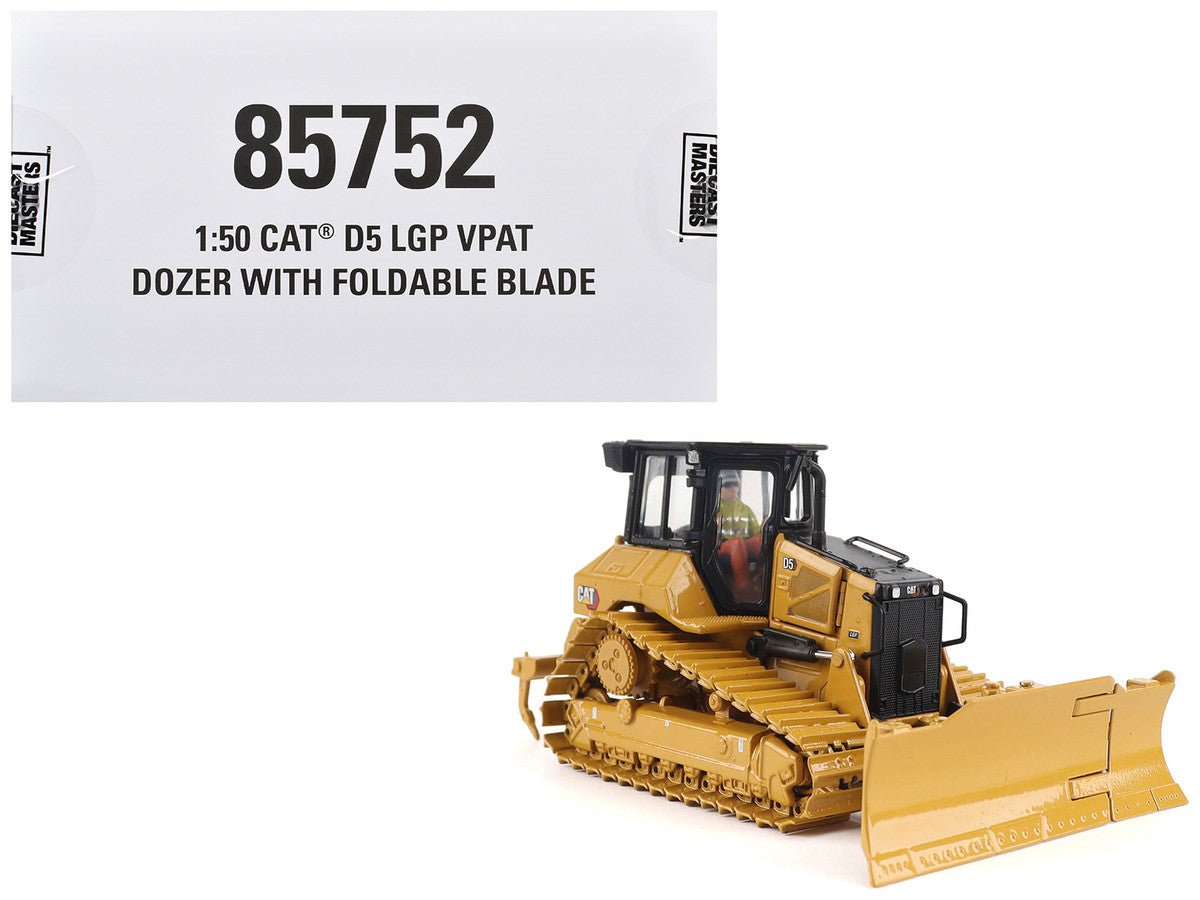 CAT Caterpillar D5 LGP Track-Type Dozer Yellow "High Line" Series 1/50 Diecast Model by Diecast Masters-4