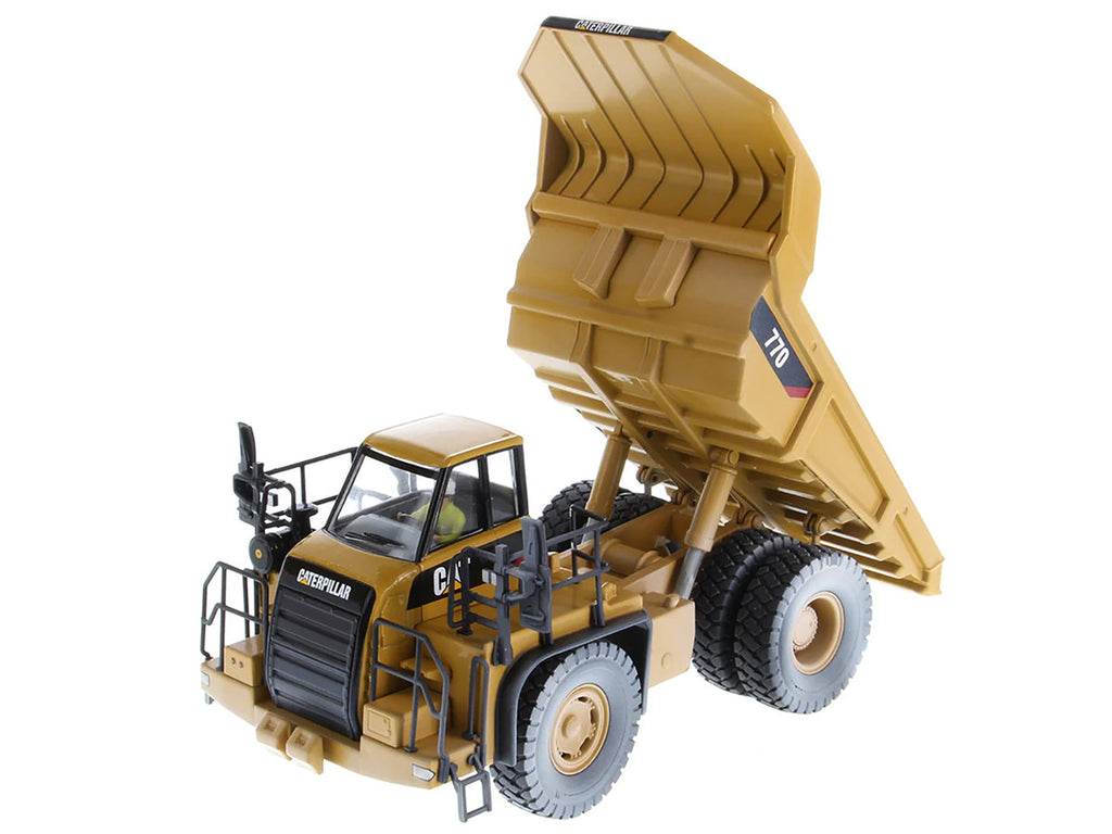 CAT Caterpillar 770 Off-Highway Truck Yellow (Weathered) with Operator "Weathered" Series 1/50 Diecast Model by Diecast Masters-2