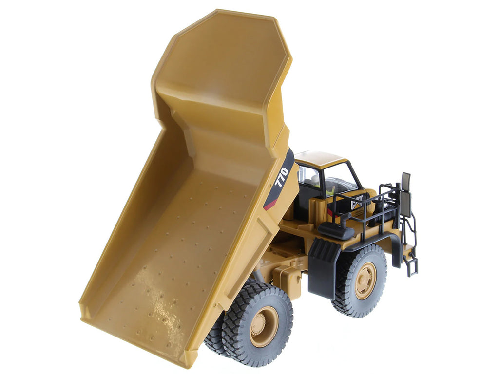 CAT Caterpillar 770 Off-Highway Truck Yellow (Weathered) with Operator "Weathered" Series 1/50 Diecast Model by Diecast Masters-3