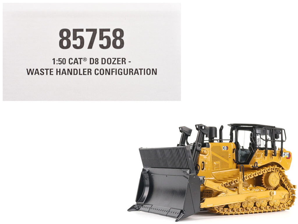 CAT Caterpillar D8 Track-Type Dozer (Waste Handler Configuration) Yellow "High Line" Series 1/50 Diecast Model by Diecast Masters-4