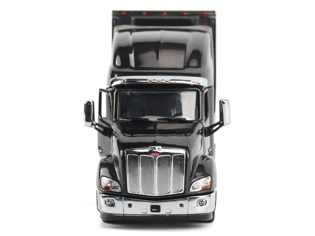 Peterbilt 579 UltraLoft Truck Tractor Black Metallic with "CAT Caterpillar" Mural Trailer "Transport Series" 1/50 Diecast Model by Diecast Masters-3