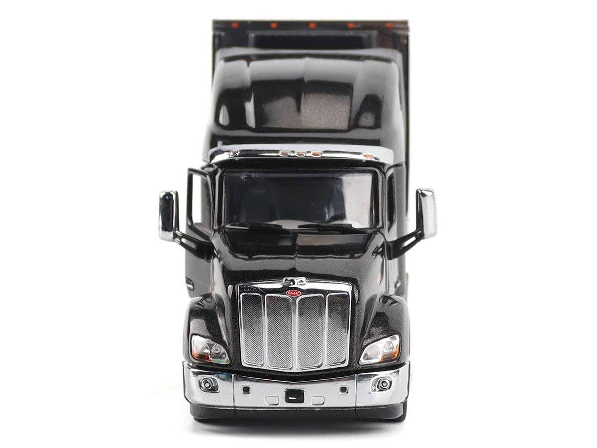 Peterbilt 579 UltraLoft Truck Tractor Black Metallic with "CAT Caterpillar" Mural Trailer "Transport Series" 1/50 Diecast Model by Diecast Masters-3