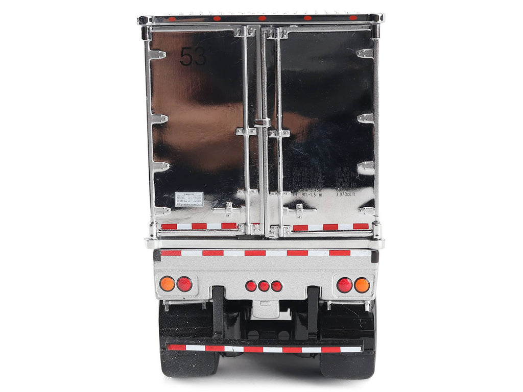 International Lonestar Truck with Sleeper Silver Metallic with "CAT Caterpillar" Mural Trailer "Transport Series" 1/50 Diecast Model by Diecast Masters-3
