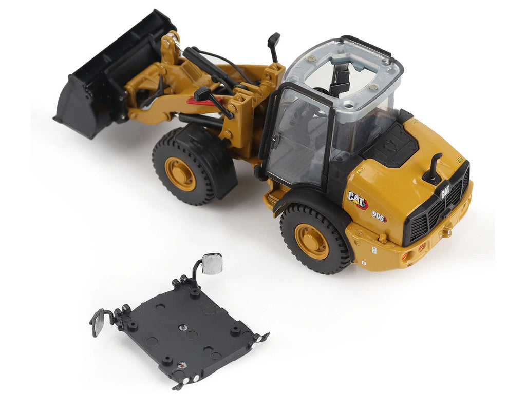 CAT Caterpillar 906 Compact Wheel Loader Yellow with Operator "High Line Series" 1/50 Diecast Model by Diecast Masters-2