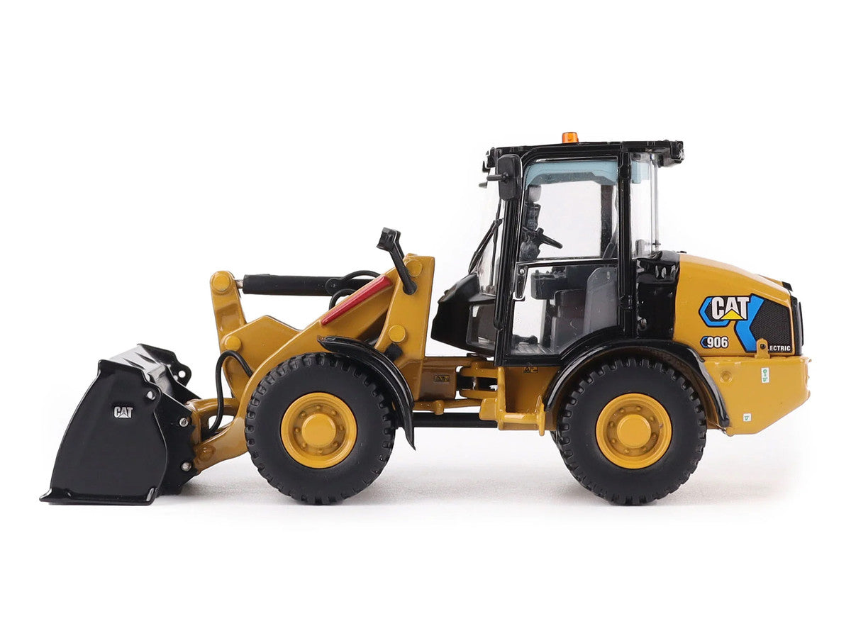 CAT Caterpillar 906 Electric Compact Wheel Loader Yellow with Operator "High Line Series" 1/50 Diecast Model by Diecast Masters-0