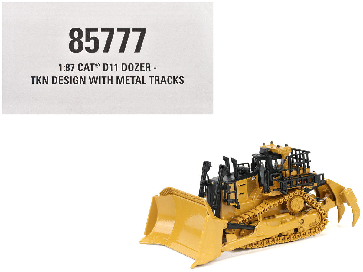 CAT Caterpillar D11 Track Type Dozer TKN Design Yellow "High Line" Series 1/87 (HO) Diecast Model by Diecast Masters-4