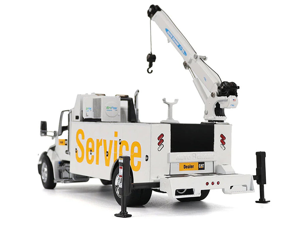 Kenworth T380 Auto-Crane Titan 85 Truck with Miller EnPak White "Transport Series" 1/50 Diecast Model by Diecast Masters-3