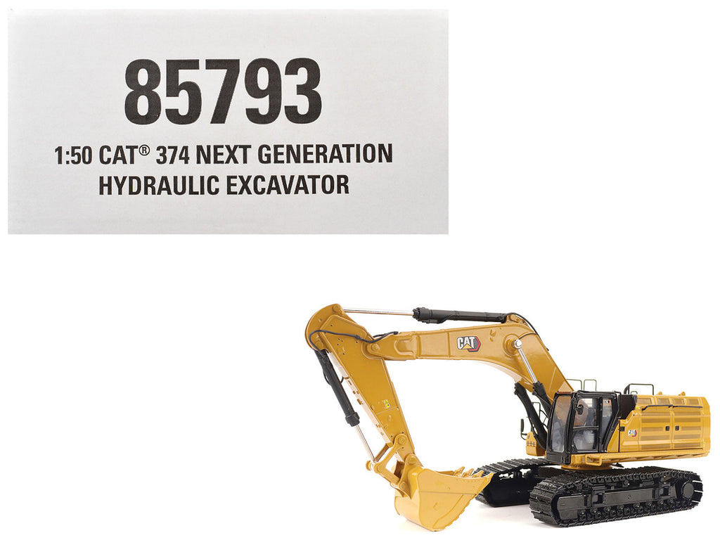 CAT Caterpillar 374 Hydraulic Excavator Yellow "High Line" Series 1/50 Diecast Model by Diecast Masters-4