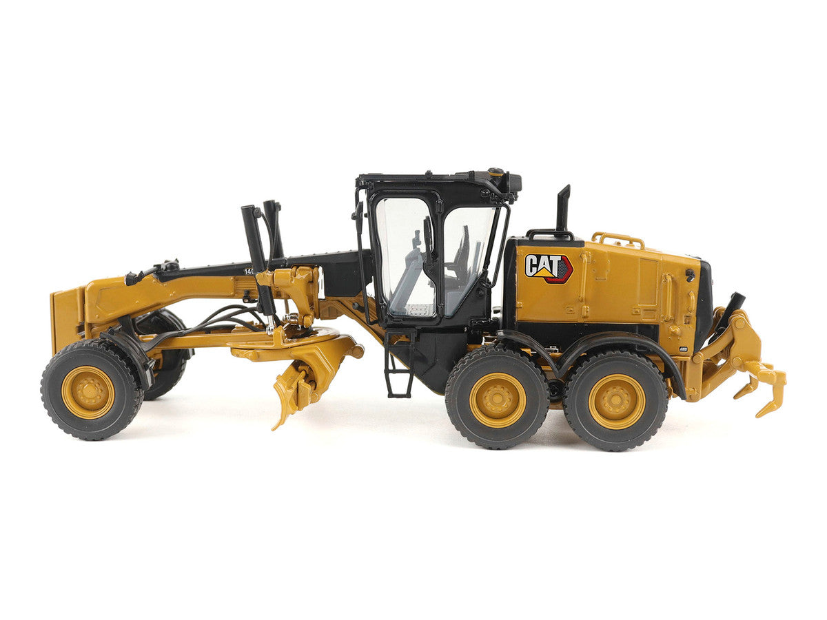 CAT Caterpillar 140 LVR Motor Grader Yellow with Black Top "High Line" Series 1/50 Diecast Model by Diecast Masters-1