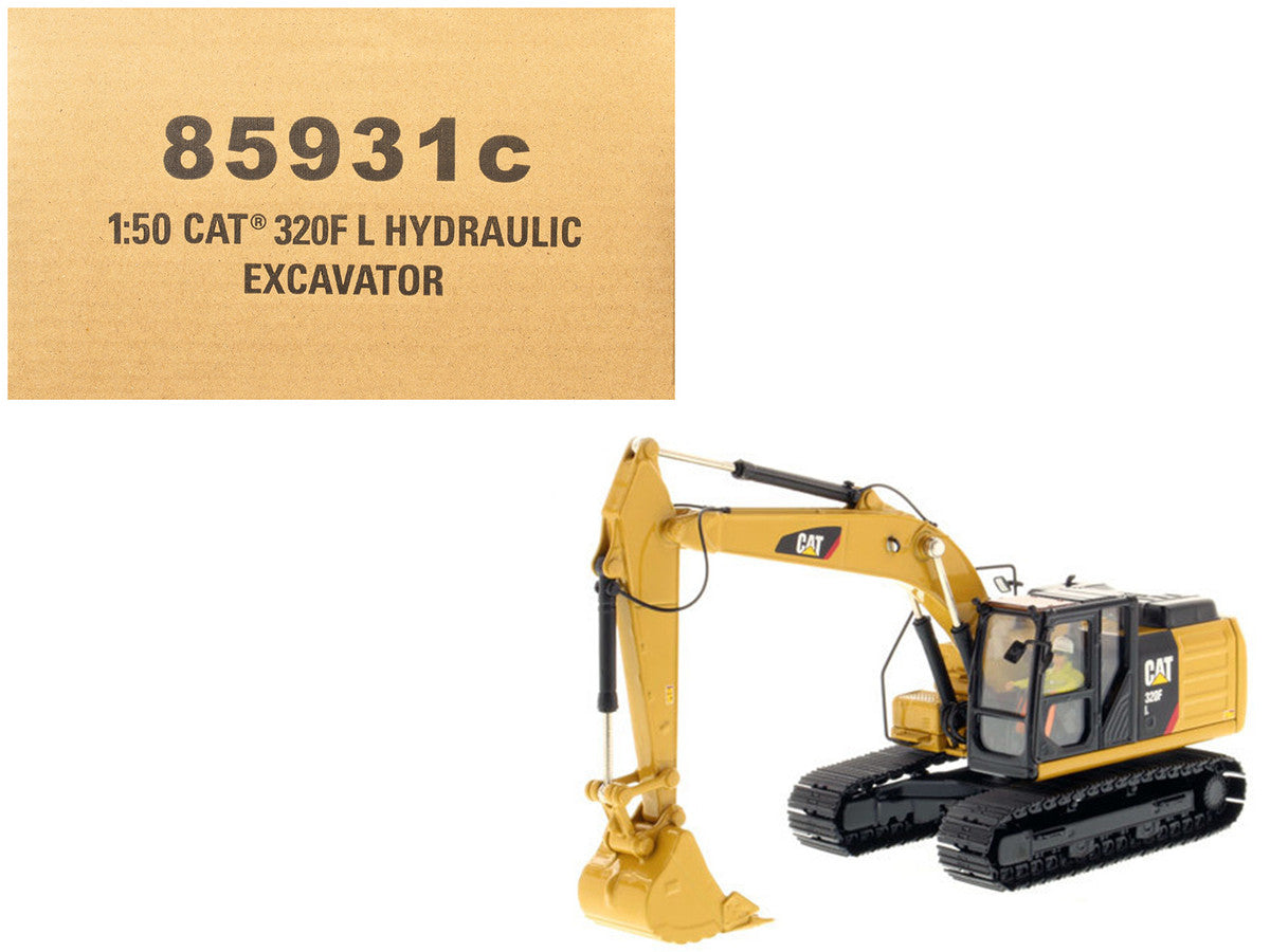 CAT Caterpillar 320F L Hydraulic Excavator with Operator "Core Classics" Series 1/50 Diecast Model by Diecast Masters-4