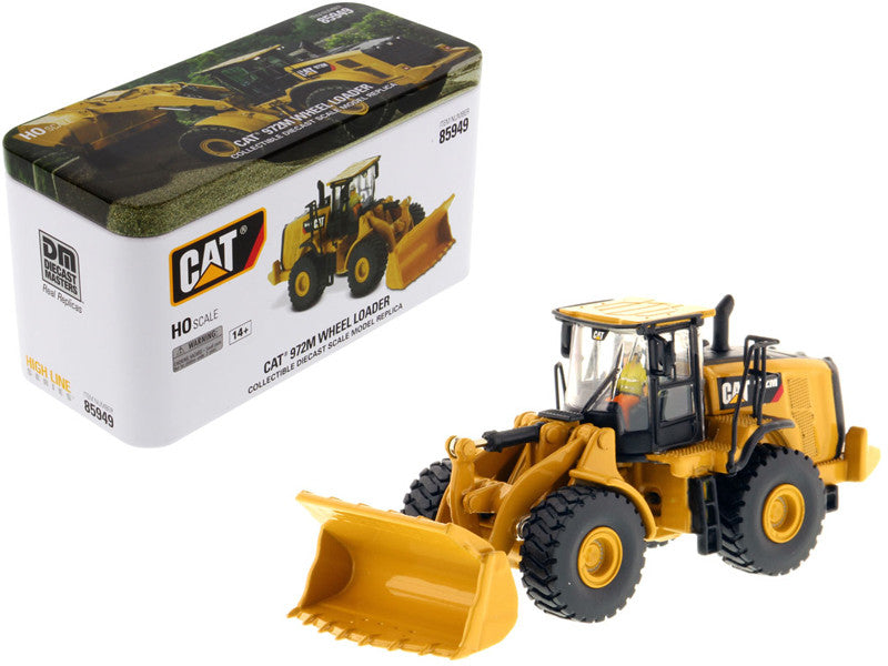 CAT Caterpillar 972M Wheel Loader with Operator "High Line" Series 1/87 (HO) Scale Diecast Model by Diecast Masters-0
