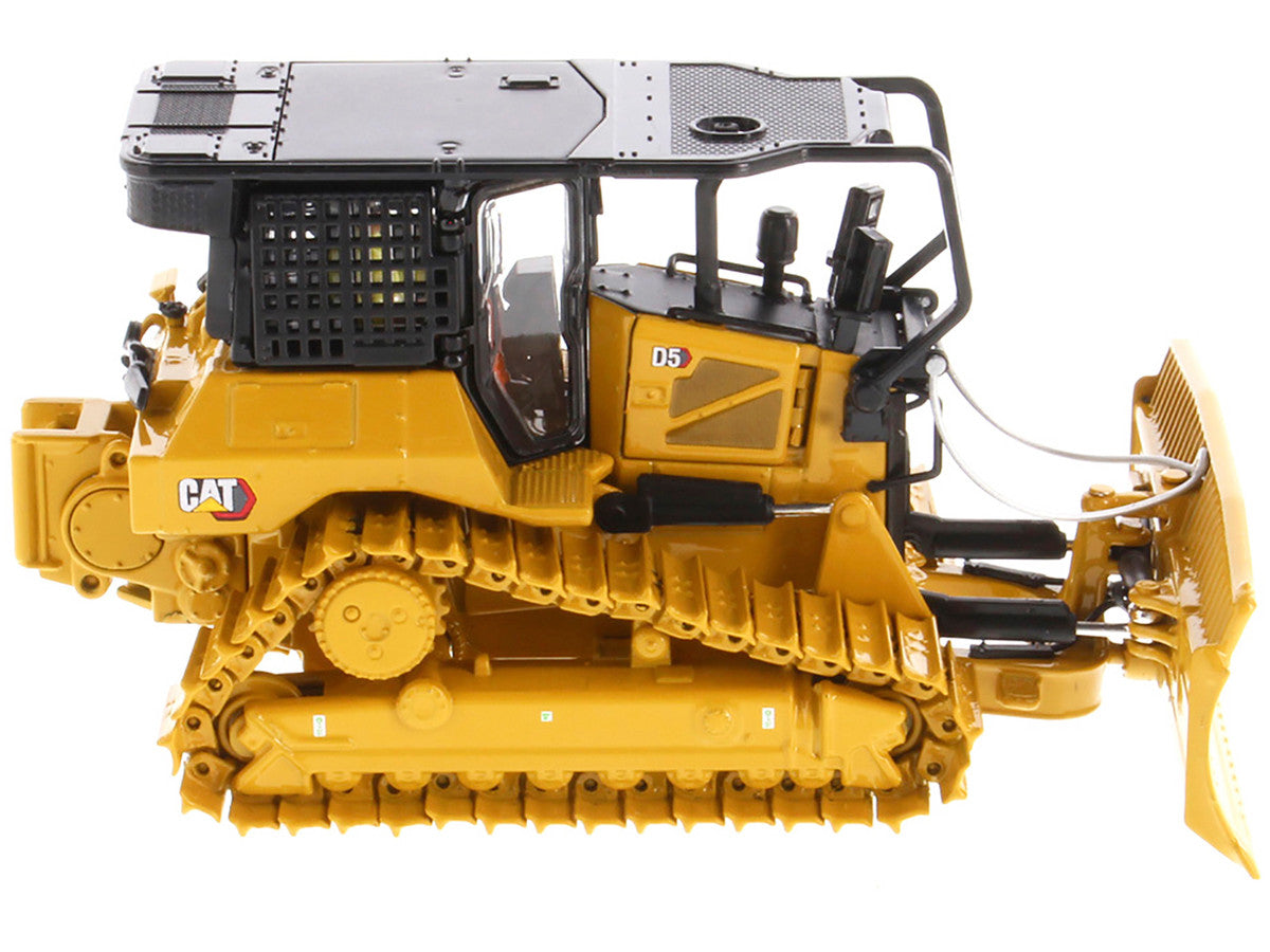 CAT Caterpillar D5 LGP Track Type Tractor Fire Dozer Yellow with Operator "High Line" Series 1/50 Diecast Model by Diecast Masters-1