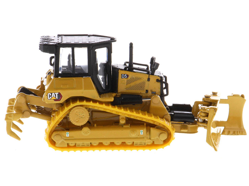 CAT Caterpillar D5 Track-Type Dozer Yellow with Fine Grading Undercarriage and Foldable Blade "High Line Series" 1/87 (HO) Scale Diecast Model by Diecast Masters-3