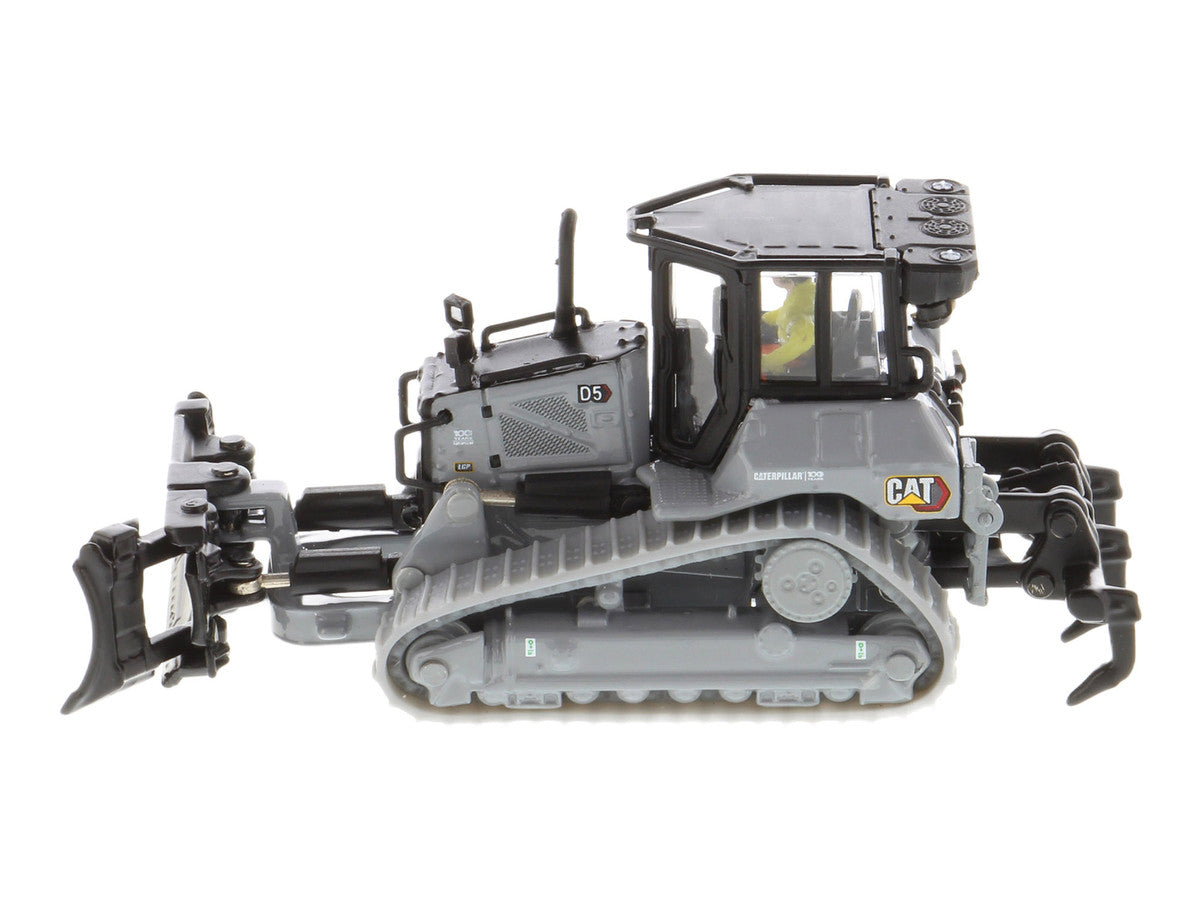 CAT Caterpillar D5 Track-Type Dozer "Centennial" Gray with Operator "High Line Series" 1/87 (HO) Diecast Model by Diecast Masters-3