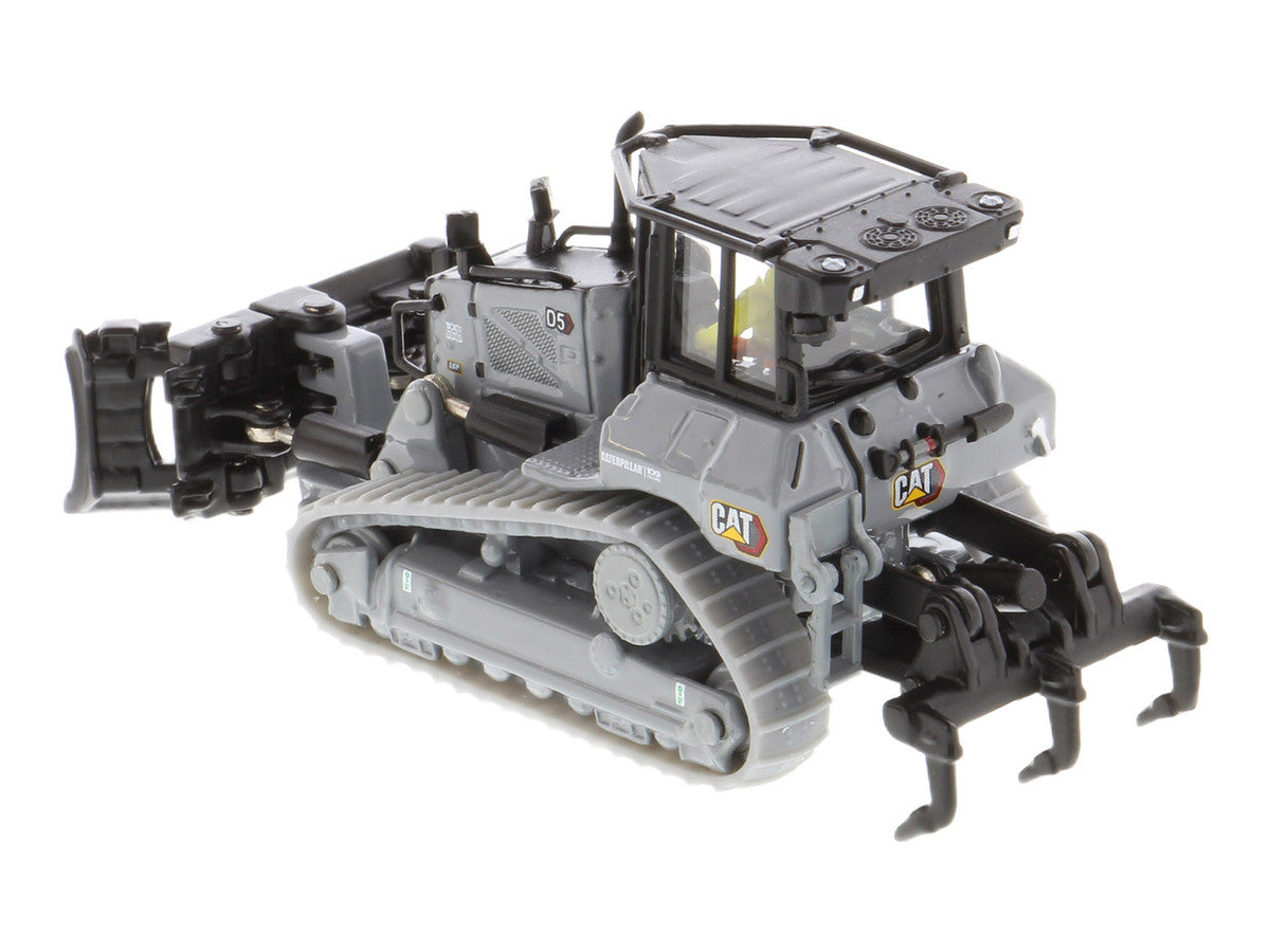 CAT Caterpillar D5 Track-Type Dozer "Centennial" Gray with Operator "High Line Series" 1/87 (HO) Diecast Model by Diecast Masters-1