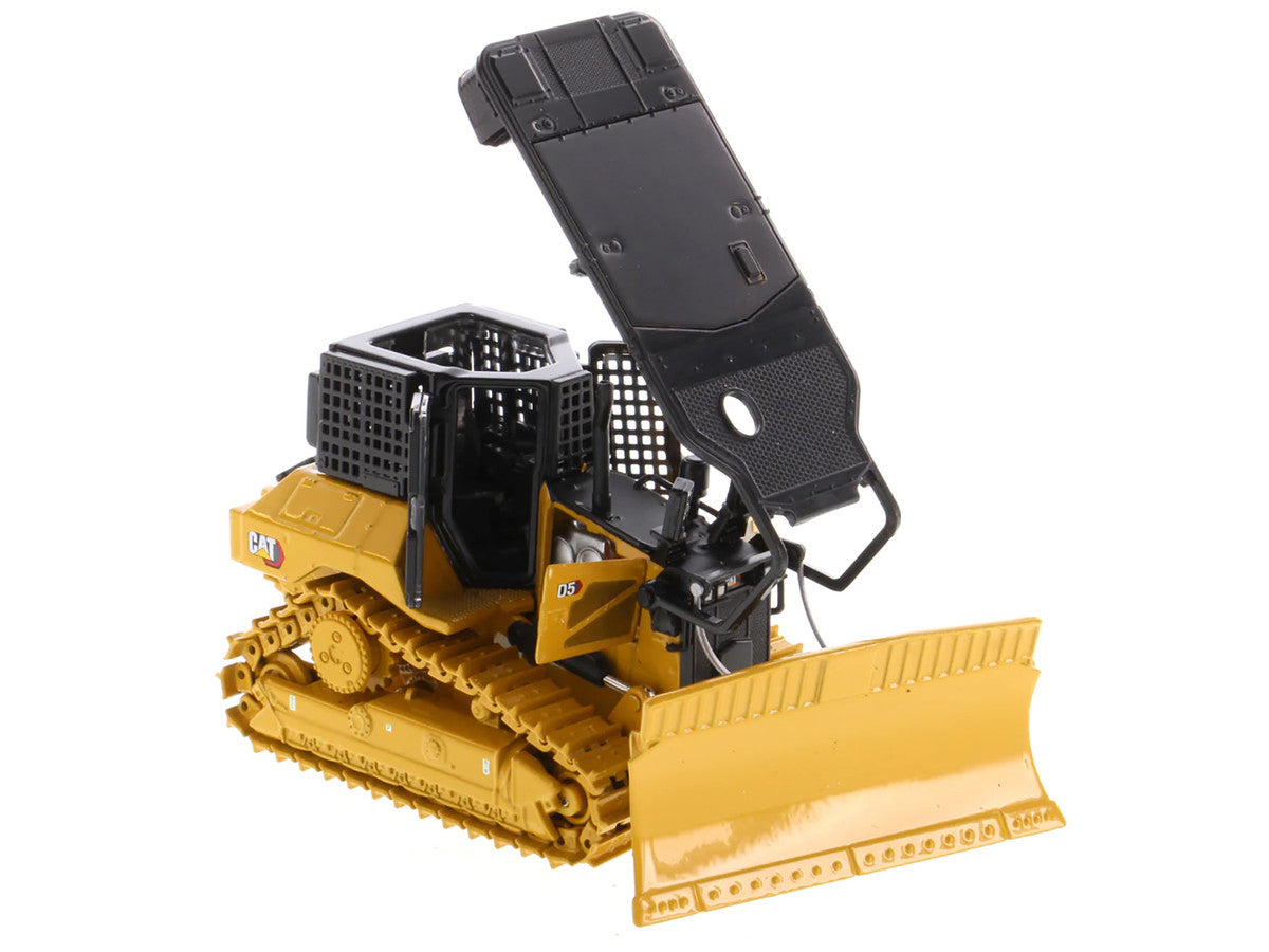 CAT Caterpillar D5 XR Fire Suppression Track Type Dozer Yellow "High Line" Series 1/50 Diecast Model by Diecast Masters-2