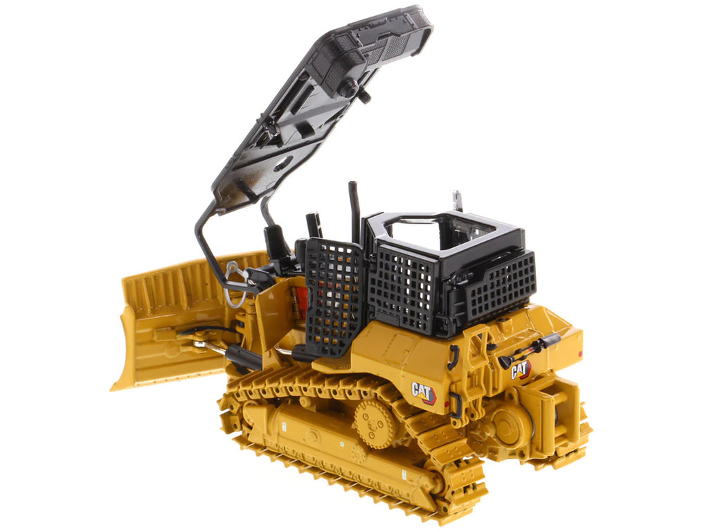 CAT Caterpillar D5 XR Fire Suppression Track Type Dozer Yellow "High Line" Series 1/50 Diecast Model by Diecast Masters-3