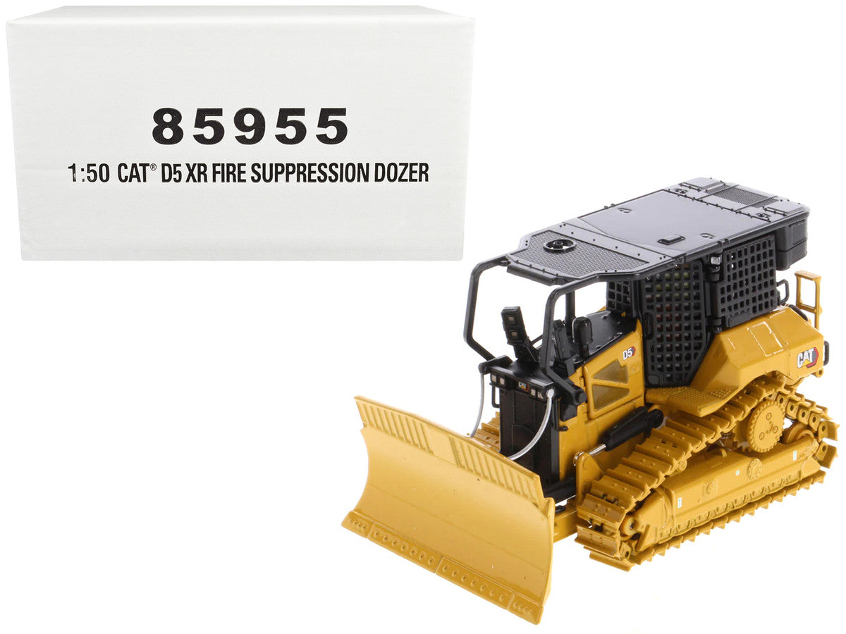 CAT Caterpillar D5 XR Fire Suppression Track Type Dozer Yellow "High Line" Series 1/50 Diecast Model by Diecast Masters-0