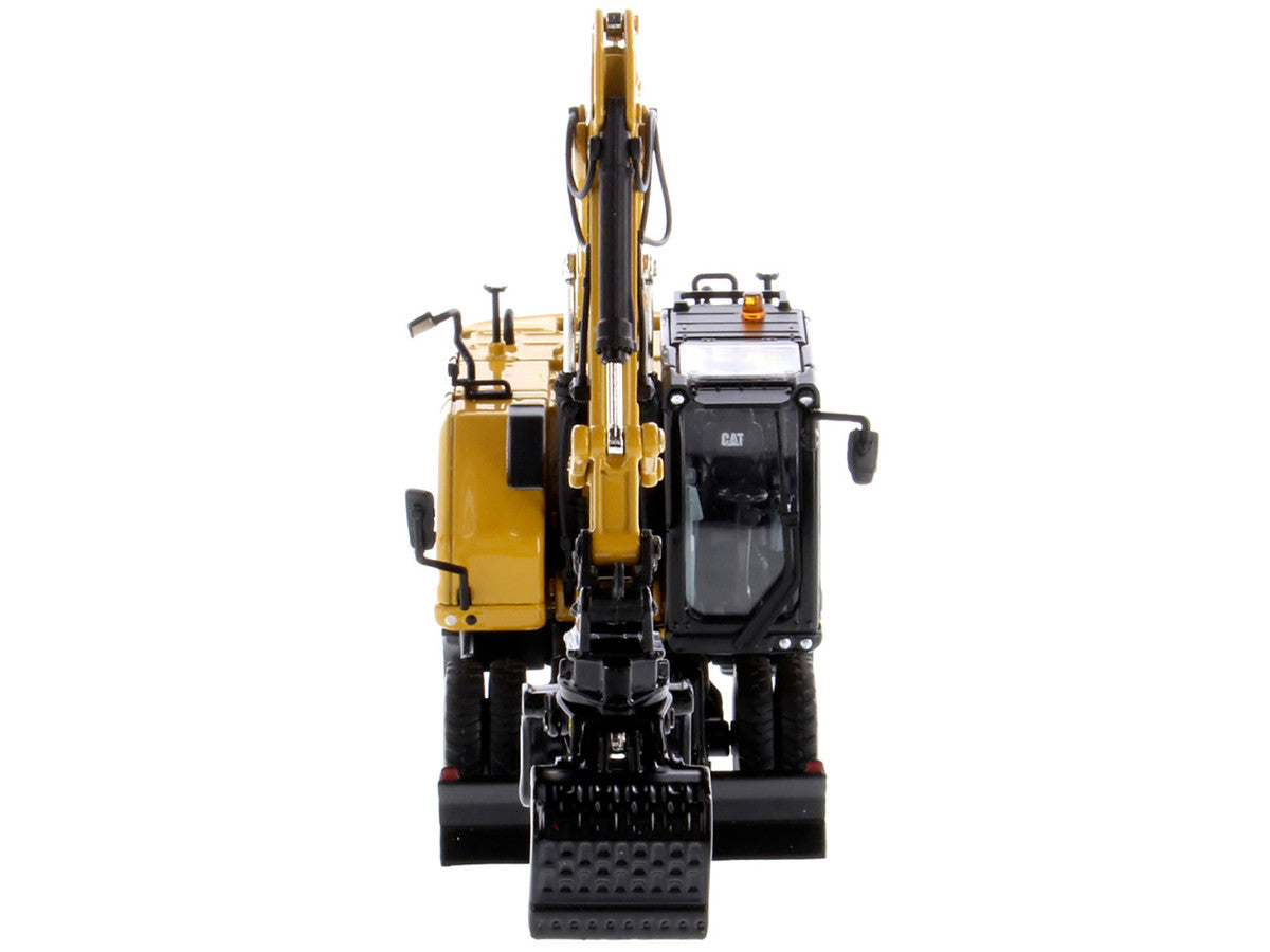 CAT Caterpillar M318 Wheeled Excavator Yellow with Operator "High Line" Series 1/50 Diecast Model by Diecast Masters-3