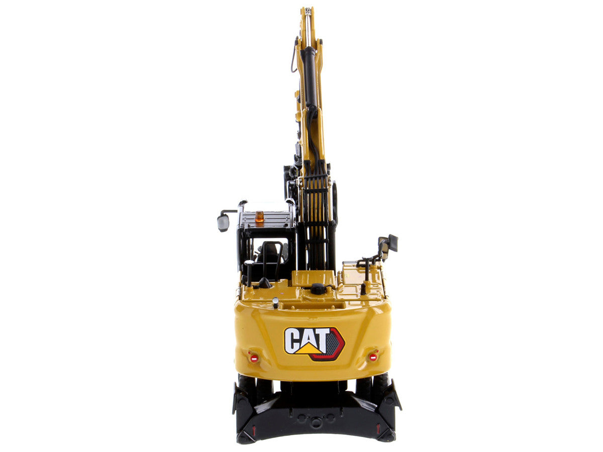 CAT Caterpillar M318 Wheeled Excavator Yellow with Operator "High Line" Series 1/50 Diecast Model by Diecast Masters-4