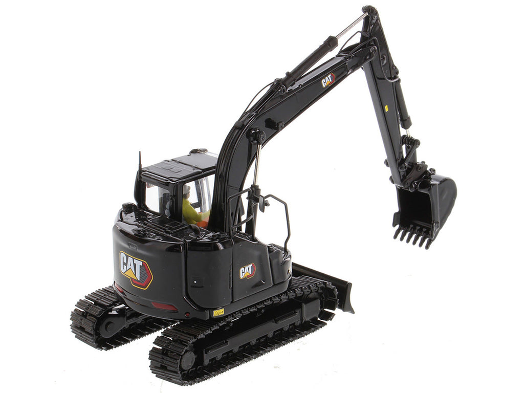 CAT Caterpillar 315 Track Type Hydraulic Excavator Special Black Finish with Operator "High Line" Series 1/50 Diecast Model by Diecast Masters-2