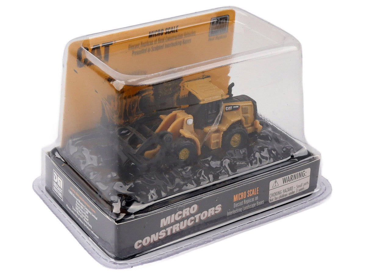CAT Caterpillar 950M Wheel Loader (Log Fork Version) Yellow "Micro-Constructor" Series Diecast Model by Diecast Masters-3