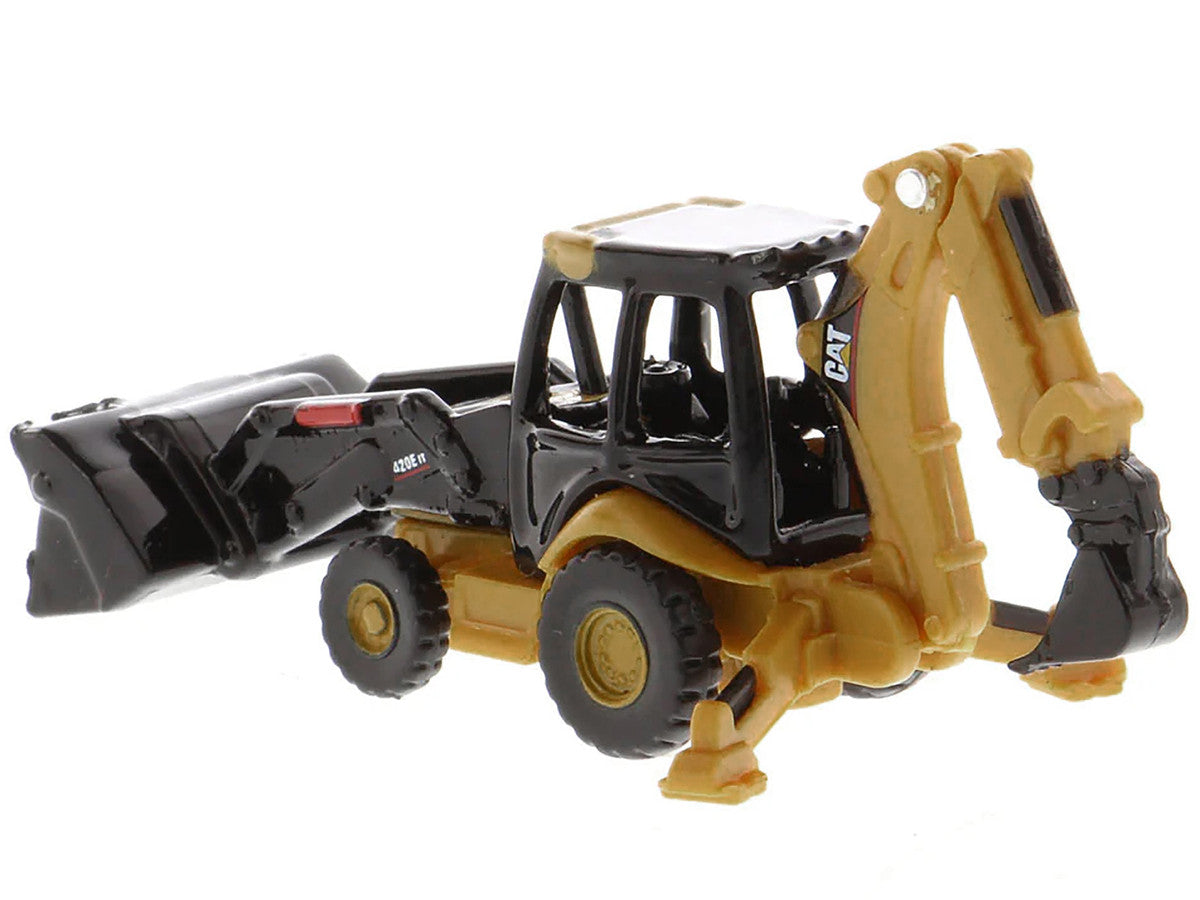 CAT Caterpillar 420E Backhoe Loader Yellow "Micro-Constructor" Series Diecast Model by Diecast Masters-1